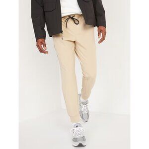 Old Navy StretchTech Go-H2O Water-Repellent Drawstring Joggers Khaki Size Large